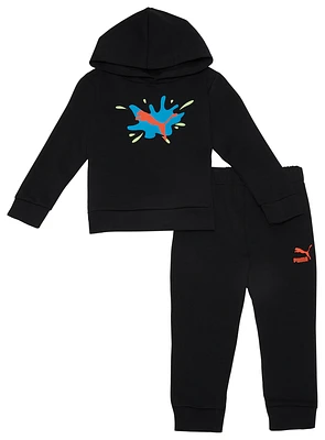 PUMA Boys PUMA Splash Logo Hoodie Set - Boys' Toddler Blue/Black Size 2T