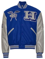 Campus Remix Mens Hampton University Varsity Jacket - White/Blue