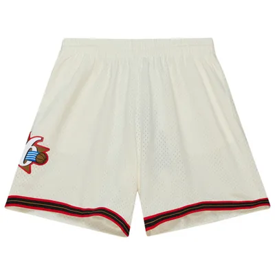 Mitchell & Ness 76ers Cream Shorts