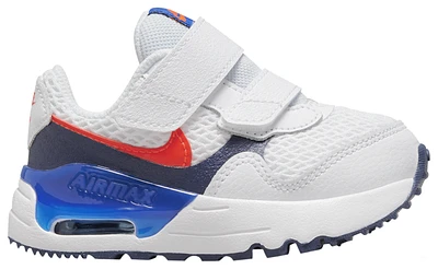 Nike Boys Nike Air Max System - Boys' Toddler Shoes White/Bright Crimson/Midnight Navy Size 04.0