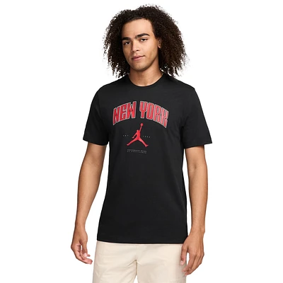 Jordan Mens NY City LBR Short Sleeve Crew - Black