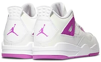 Jordan Girls Retro 4 Edge - Girls' Preschool Basketball Shoes Hyper Violet/White