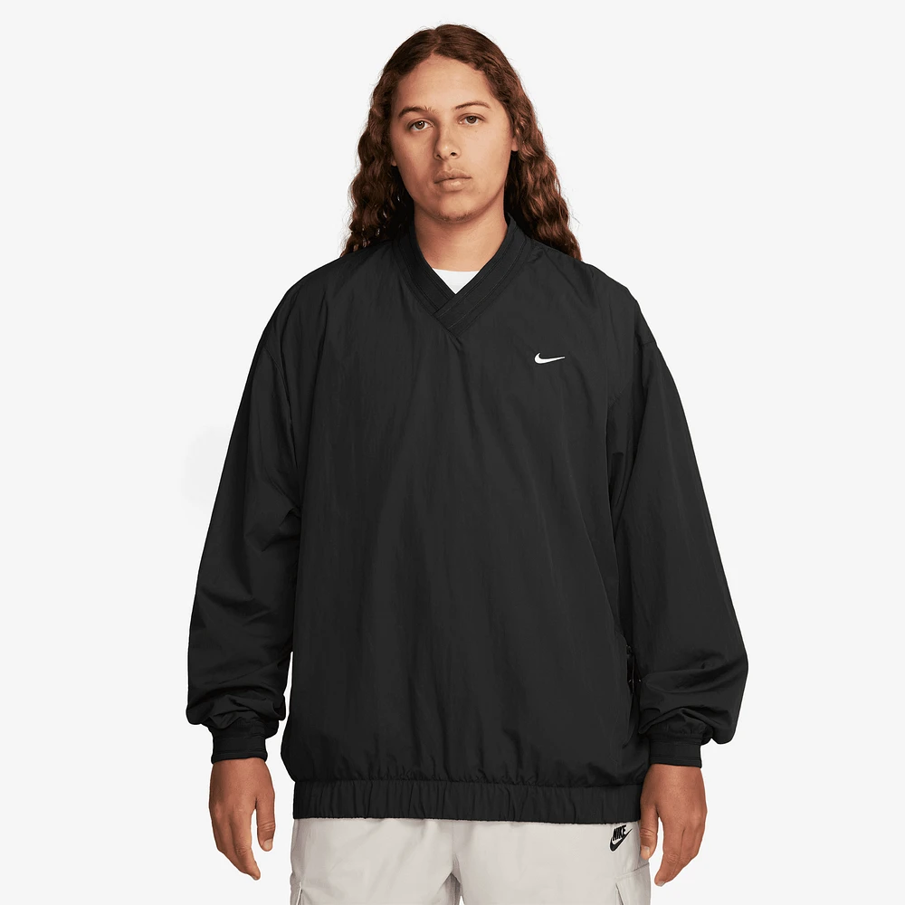 Nike Mens Solo Swoosh WIndshirt - Black/White