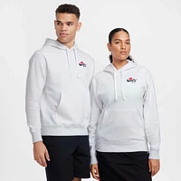 Nike Mens NSW Club Pullover Hoodie BB SEGA - Birch Heather/Red