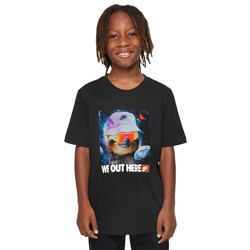 Nike Boys TD Sloth T-Shirt - Boys' Grade School White/Black