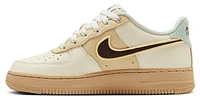 Nike Boys Air Force 1 Low - Boys' Grade School Basketball Shoes Sesame/Coconut Milk/Baroque Brown