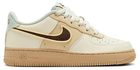 Nike Boys Air Force 1 Low - Boys' Grade School Basketball Shoes Sesame/Coconut Milk/Baroque Brown