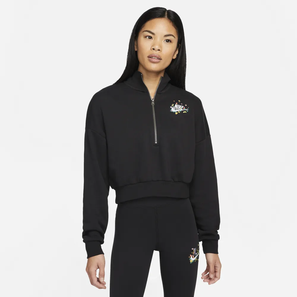 Nike Essential Half-Zip Crop Crew - Women's