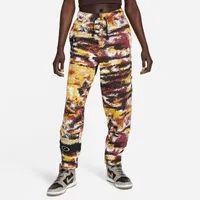 Nike Womens Nike All Over Print Fleece Pants - Womens Black/Purple