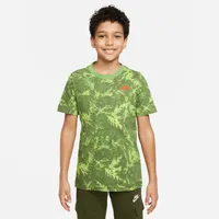 Nike Boys Nike NSW Camo Leaf AOP Shirt - Boys' Grade School Chlorophyll Size L