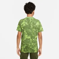 Nike Boys Nike NSW Camo Leaf AOP Shirt - Boys' Grade School Chlorophyll Size L