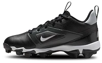 Nike Boys Alpha Menace 4 Shark - Boys' Grade School Football Shoes Grey/Black/Silver