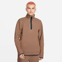 Nike Mens Revival Tech Fleece Half-Zip - Brown/Black