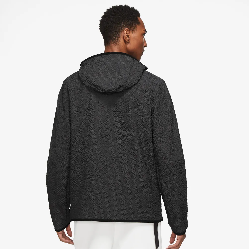 Nike Mens Nike Woven Full-Zip Hoodie - Mens Black Size L