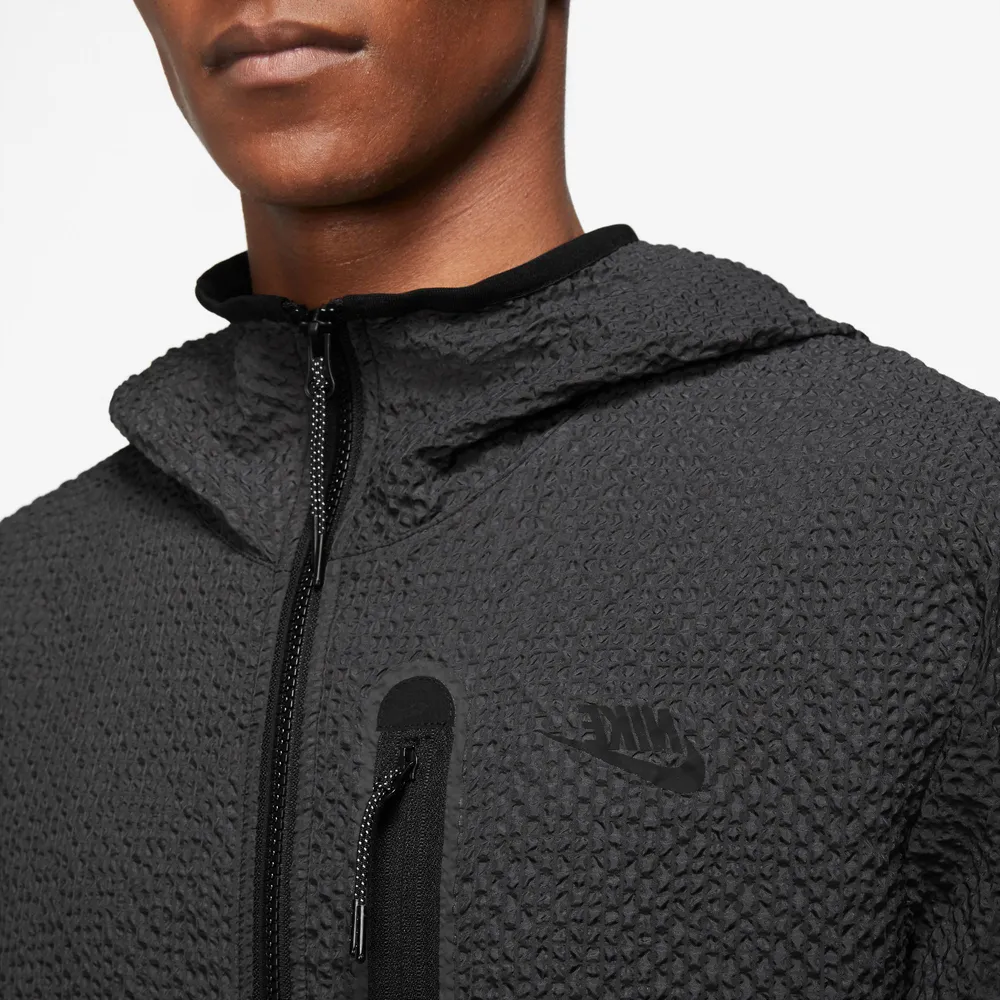 Nike Mens Woven Full-Zip Hoodie - Black