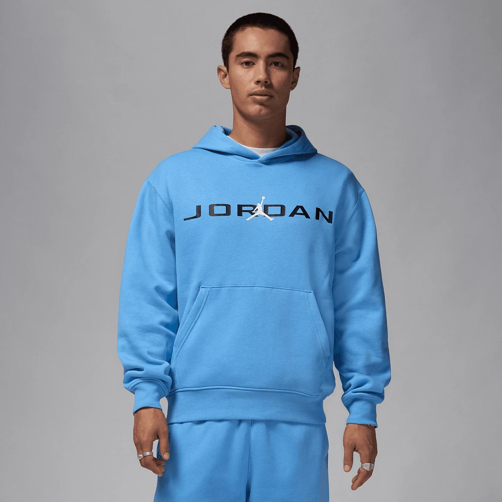 Jordan Mens Essential Air Stretch Fleece Hoodie - Blue/Black