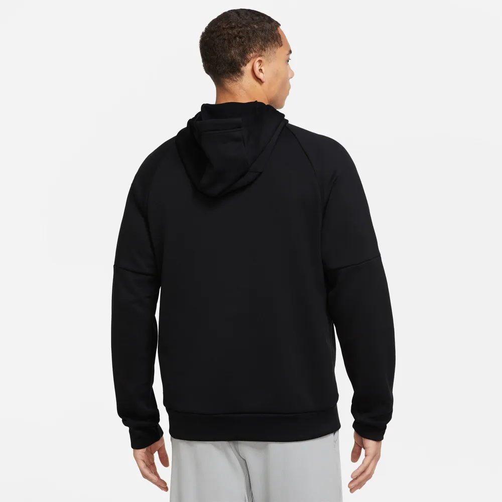 Nike Mens Therma Fleece Full-Zip Hoodie - White/Black/Black