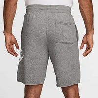 Nike Mens Club Alumni FT Shorts - Dark Grey Heather/White/Light Smoke