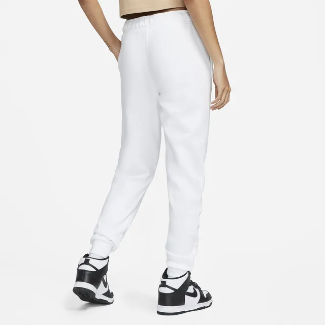 Nike Womens NSW Club Fleece MR Cargo Pants - White/Dk Grey Heather