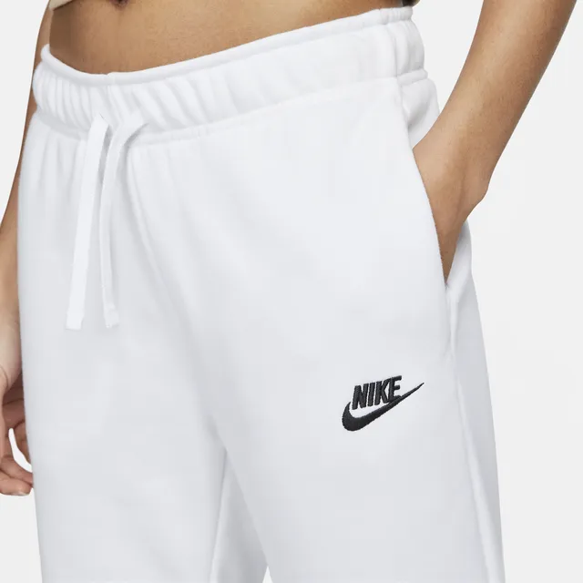 Nike Womens NSW Club Fleece MR Pants - White/Black