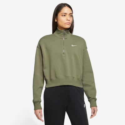 Nike Style Fleece Crop Quarter Zip - Women's