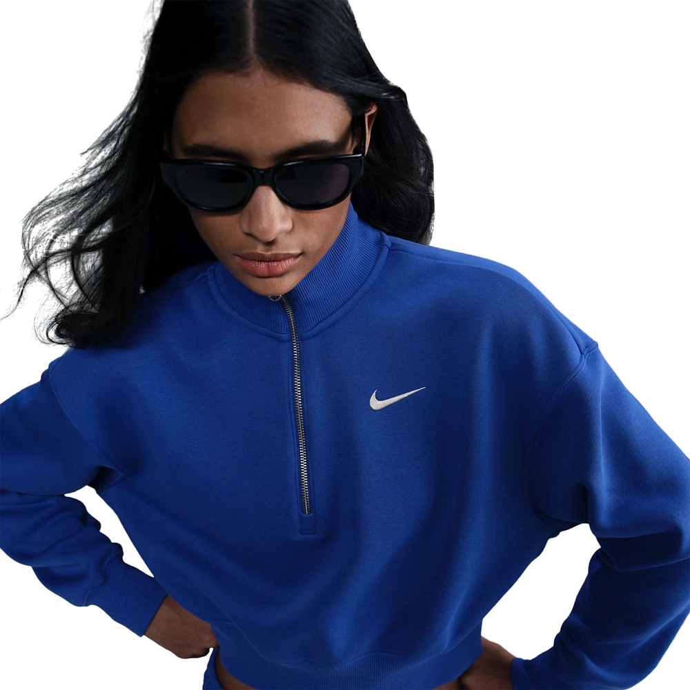 Nike Style Fleece Crop Quarter-Zip - Women's