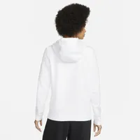Nike Womens NSW Club Fleece GX Pullover Hoodie - White/Black