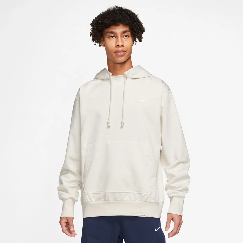 Nike Mens Nike Dri-Fit Standard Issue Pullover Hoodie - Mens Beige/White Size M