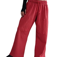 Nike Womens Nike NSW Street OH Fleece Pants - Womens Lt Univ Red Htr/Heather Size S