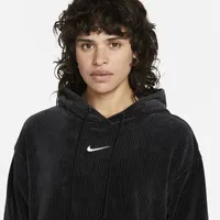 Nike Womens Nike NSW Velour Modern Crop Pullover - Womens Black Size S