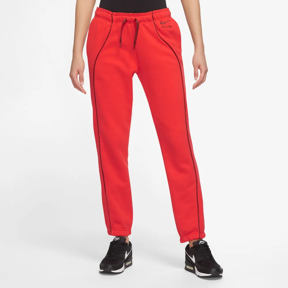 Nike Womens Nike NSW Air Fleece Mid Rise Joggers - Womens Light Crimson  Size XS