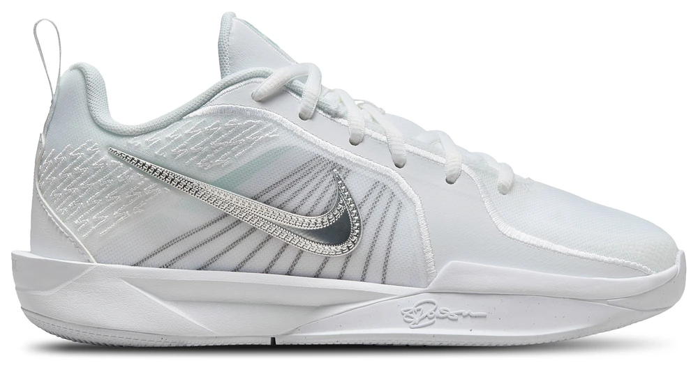 Nike Girls Sabrina Ionescu 2 - Girls' Grade School Basketball Shoes Summit White/White/Metallic Silver