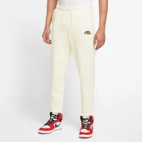 Jordan Mens Jordan Flight MVP Fleece Pants - Mens Black/Beige Size XL