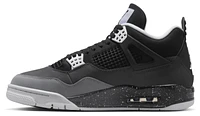 Jordan Mens Retro 4 - Basketball Shoes Black/White/Grey