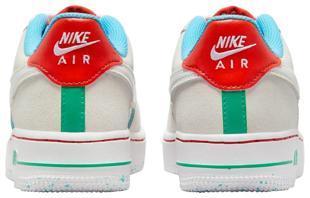 Nike Boys Air Force 1 LV8 HD 2 - Boys' Grade School Basketball Shoes Pale Ivory/Picante Red/Baltic Blue