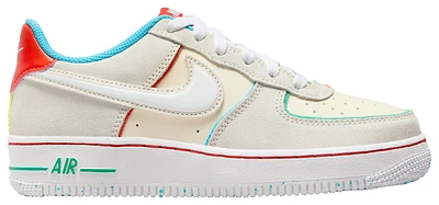 Nike Boys Air Force 1 LV8 HD 2 - Boys' Grade School Basketball Shoes Pale Ivory/Picante Red/Baltic Blue