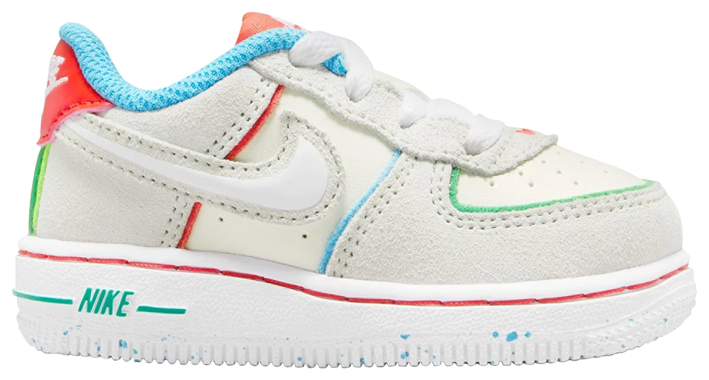 Nike Boys Nike Air Force 1 LV8 HD 2 - Boys' Toddler Shoes Pale Ivory/Picante Red/Baltic Blue Size 04.0