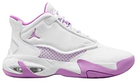 Jordan Girls Max Aura 4 - Girls' Grade School Basketball Shoes Barely Grape/Rush Fuchsia/White