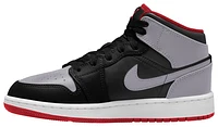 Jordan Boys Air 1 Mid - Boys' Grade School Basketball Shoes Fire Red/Cement Grey/Black