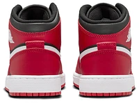 Jordan Boys Jordan AJ 1 Mid - Boys' Grade School Shoes Black/Red/White Size 04.5