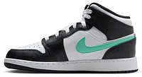 Jordan Boys AJ 1 Mid - Boys' Grade School Shoes Green Glow/Black/White