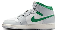 Jordan Boys AJ 1 Mid - Boys' Grade School Shoes White/Green/Sail