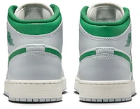 Jordan Boys AJ 1 Mid - Boys' Grade School Shoes White/Green/Sail