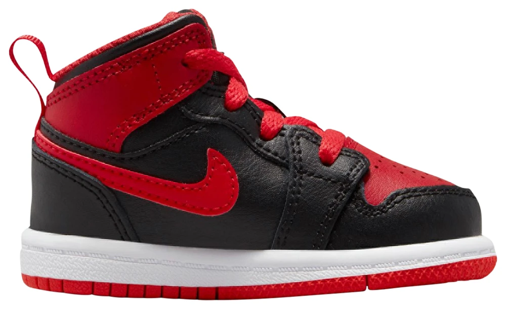 Jordan Boys AJ 1 Mid - Boys' Infant Shoes Black/Fire Red/White