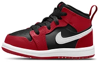 Jordan Boys Jordan AJ 1 Mid - Boys' Toddler Basketball Shoes White/Black/Red Size 06.0