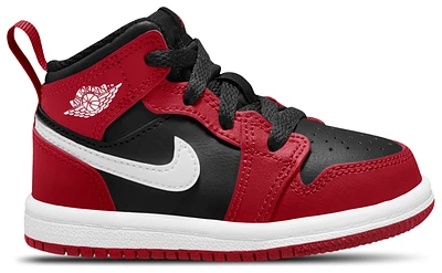 Jordan Boys Jordan AJ 1 Mid - Boys' Toddler Basketball Shoes White/Black/Red Size 06.0
