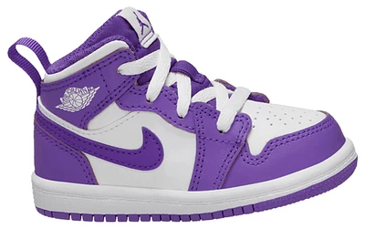 Jordan Girls AJ 1 Mid - Girls' Toddler Shoes Purple Venom/White