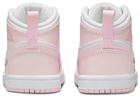 Jordan Girls AJ 1 Mid - Girls' Toddler Basketball Shoes Pink Foam/White/Fired Red