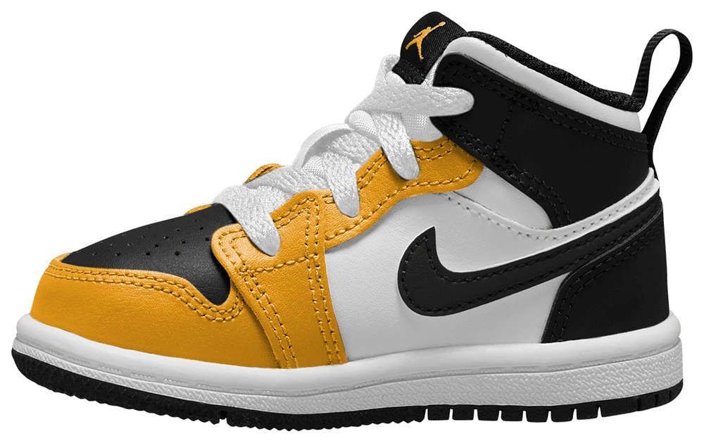 Jordan Boys AJ1 MID SS - Boys' Toddler Shoes Black/Yellow/White