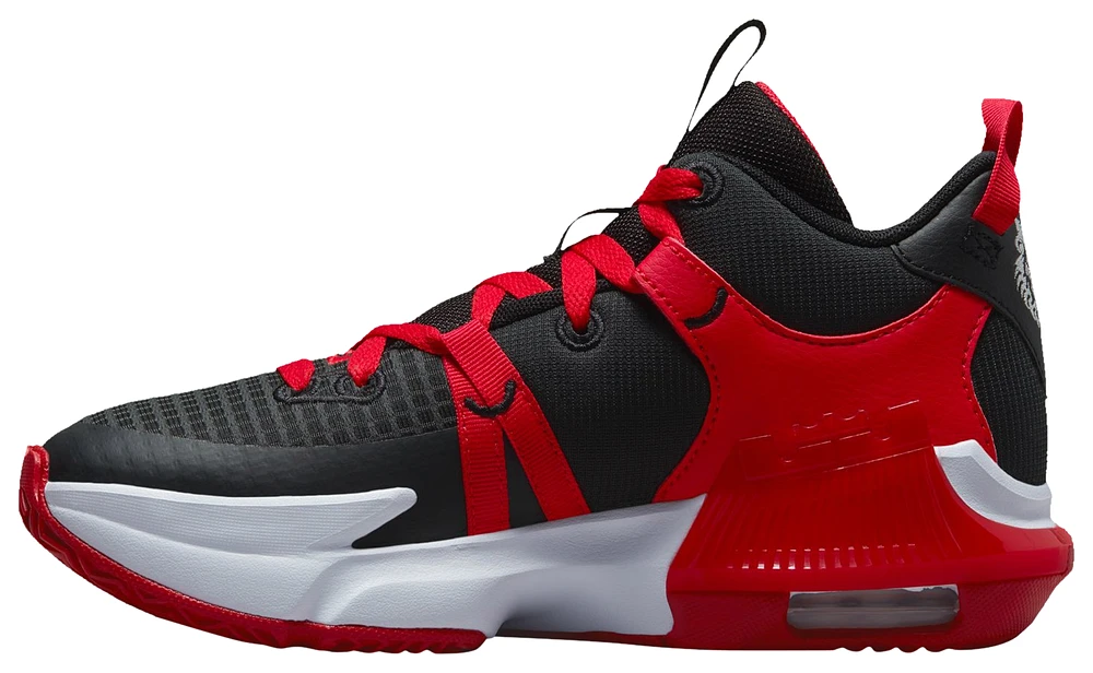 Nike Boys LeBron James Witness VII - Boys' Grade School Basketball Shoes Black/University Red